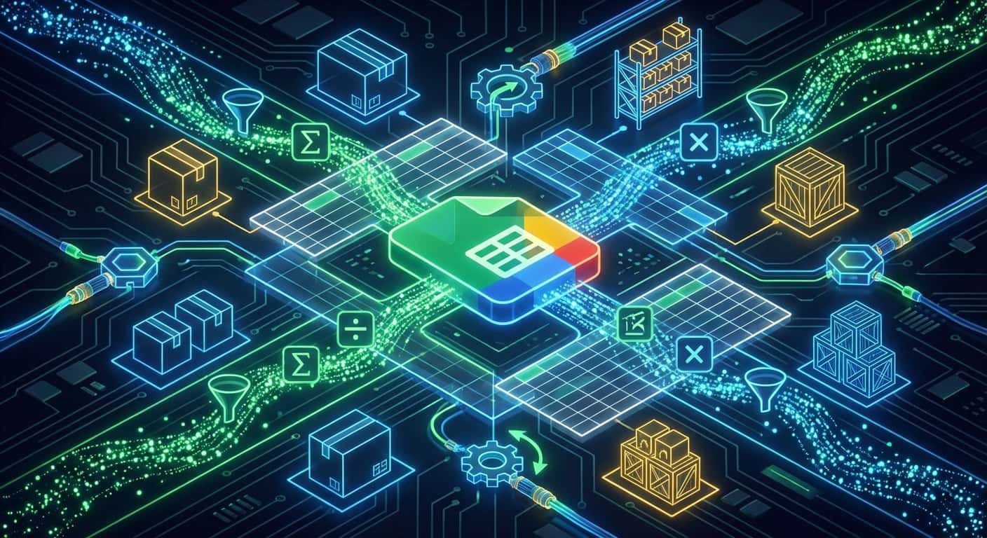 Firas Jday's Gestion des Stock: Google Sheets Automation Addon project featuring Automation & Productivity development