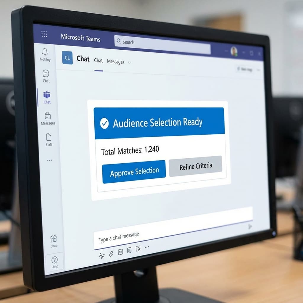 Teams Adaptive Card Interface
