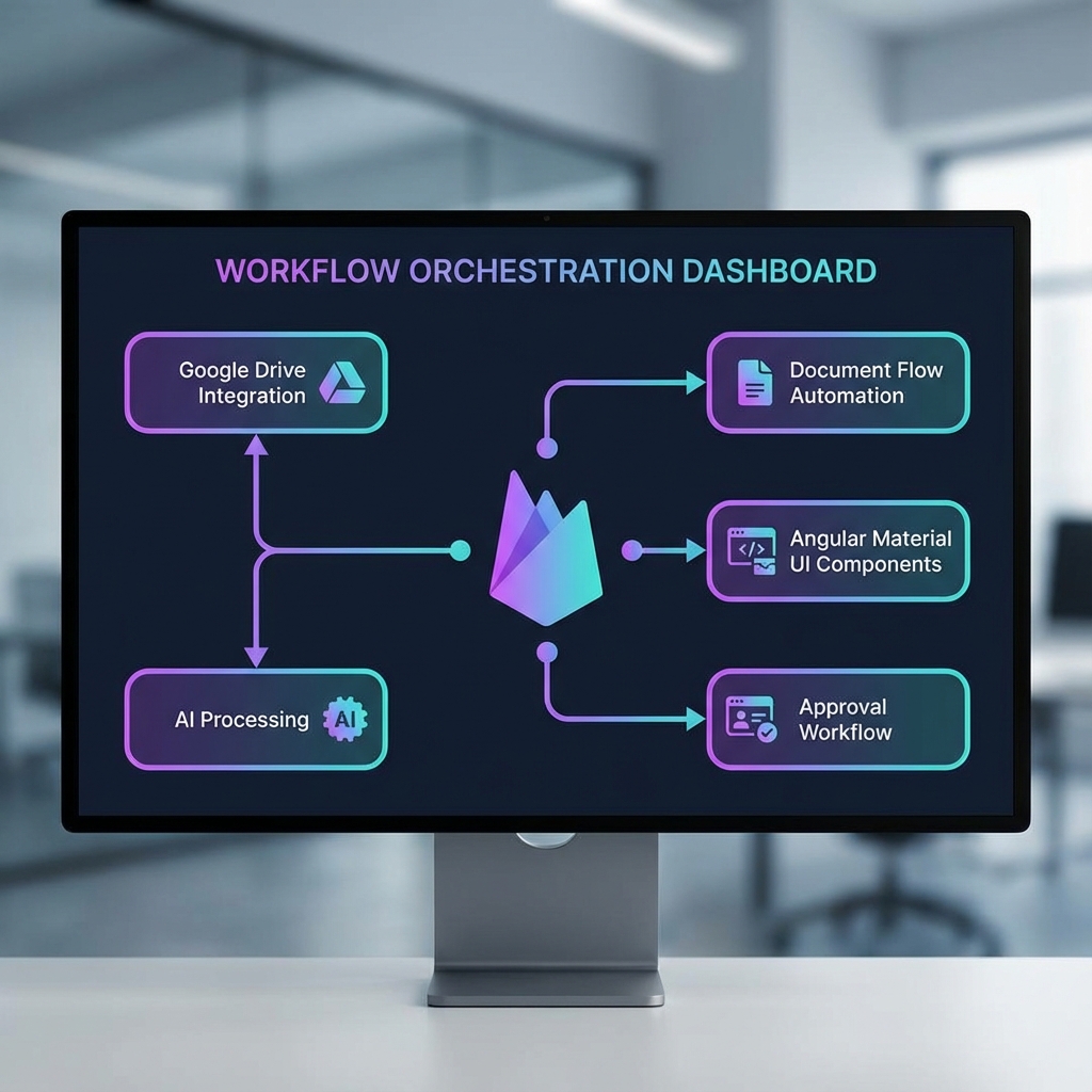 Firas Jday's Cybelle-Flow: Google Drive Workflow Automation Platform project featuring Full-Stack & Business Automation development