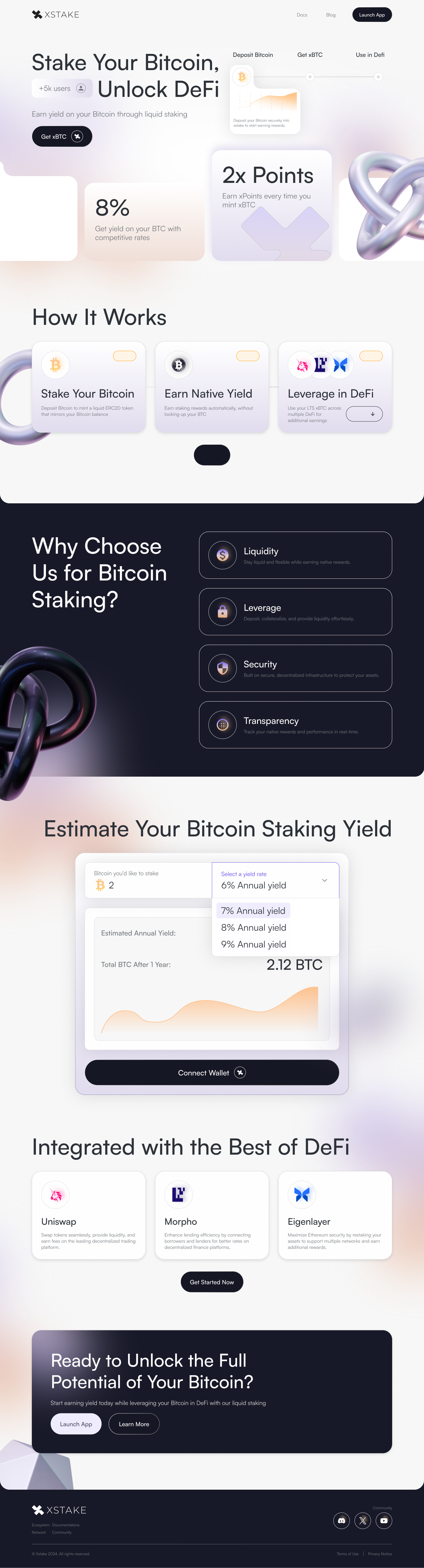 Landing Page - Desktop View